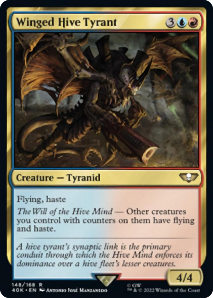 Winged Hive Tyrant (Surge Foil) [Universes Beyond: Warhammer 40,000] | Good Games Adelaide SA