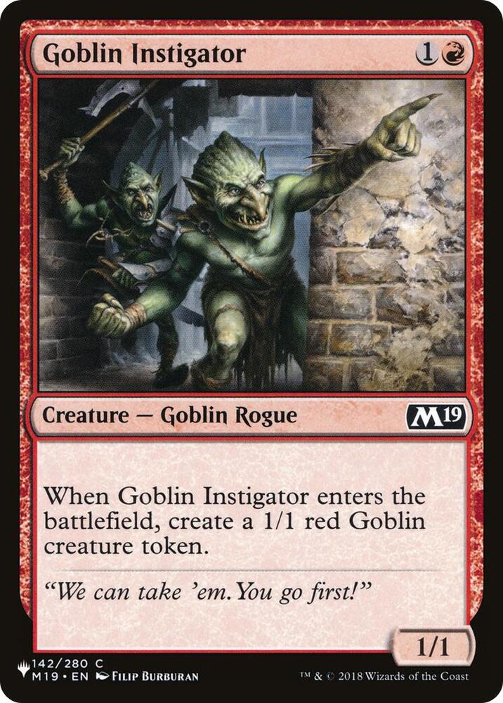 Goblin Instigator 142/280 (The List Reprints)  | Good Games Adelaide SA