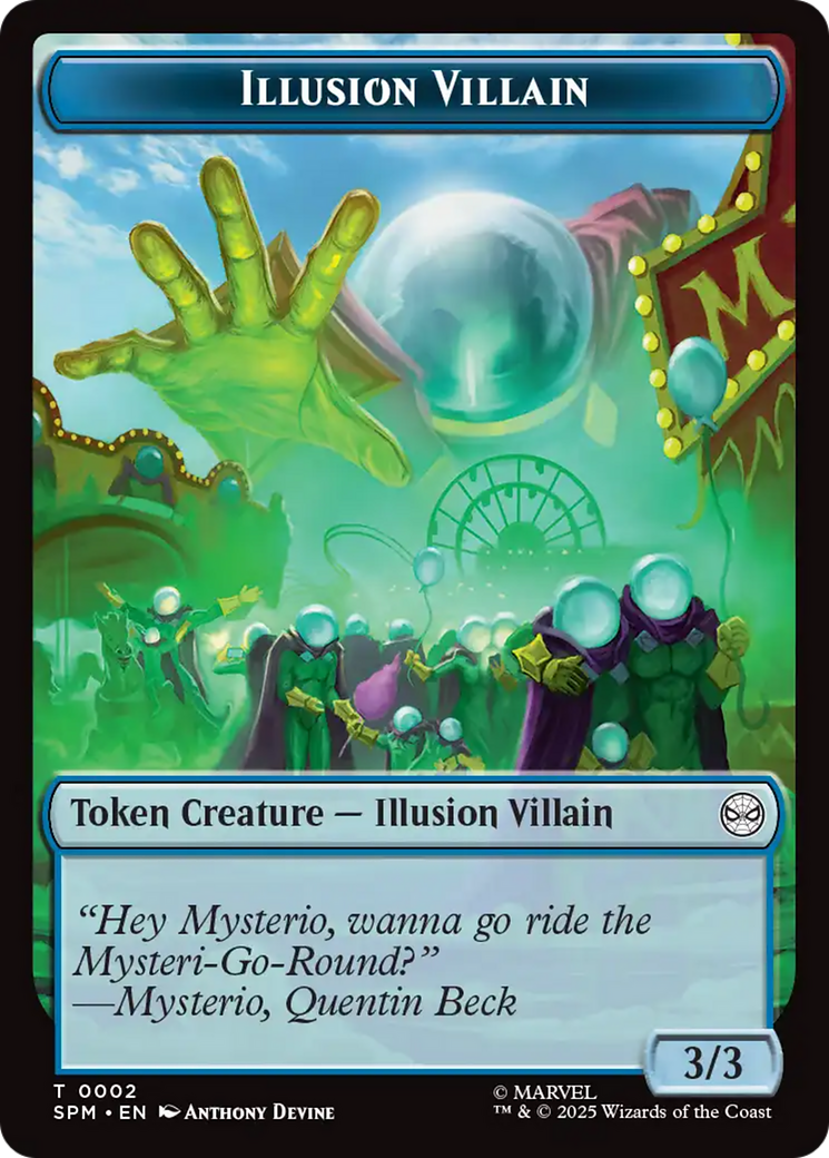 Spider // Illusion Villain Double-Sided Token [Marvel's Spider-Man Tokens] | Good Games Adelaide SA