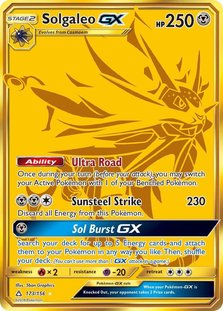 Solgaleo GX Secret Rare 173/156 (SM - Ultra Prism)  - Holofoil | Good Games Adelaide SA