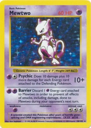 Mewtwo (10/102) [Base Set Shadowless Unlimited] | Good Games Adelaide SA