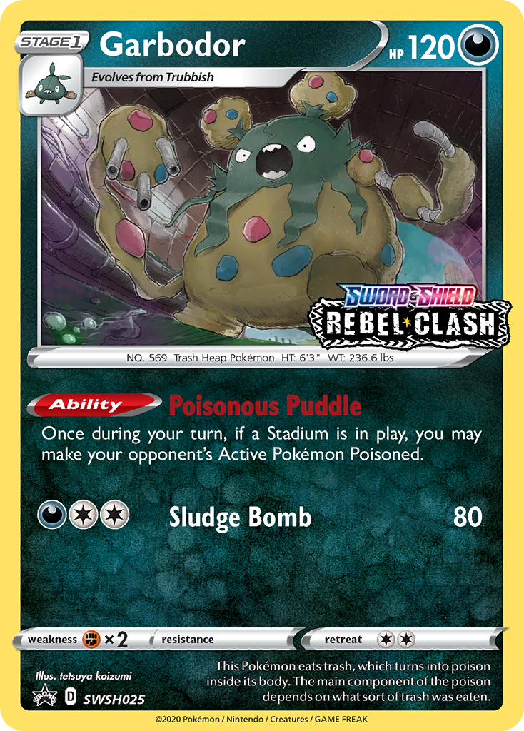 Garbodor (SWSH025) (Prerelease Promo) [Sword & Shield: Black Star Promos] | Good Games Adelaide SA