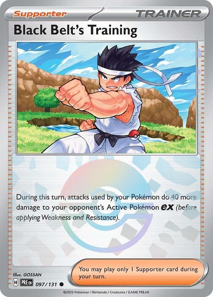 Black Belt's Training 097/131 (SV: Prismatic Evolutions)  - Poke Ball Holofoil | Good Games Adelaide SA