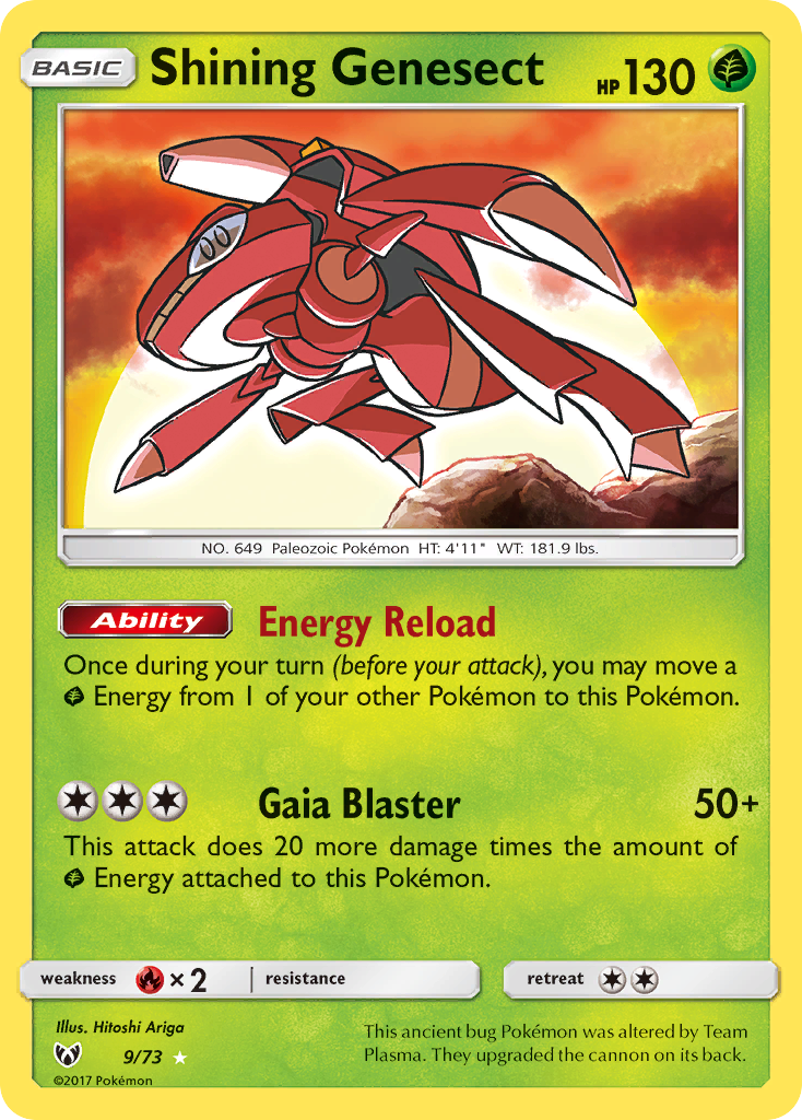 Shining Genesect (9/73) [Sun & Moon: Shining Legends] | Good Games Adelaide SA