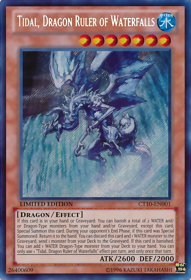 Tidal, Dragon Ruler of Waterfalls [CT10-EN001] Secret Rare | Good Games Adelaide SA