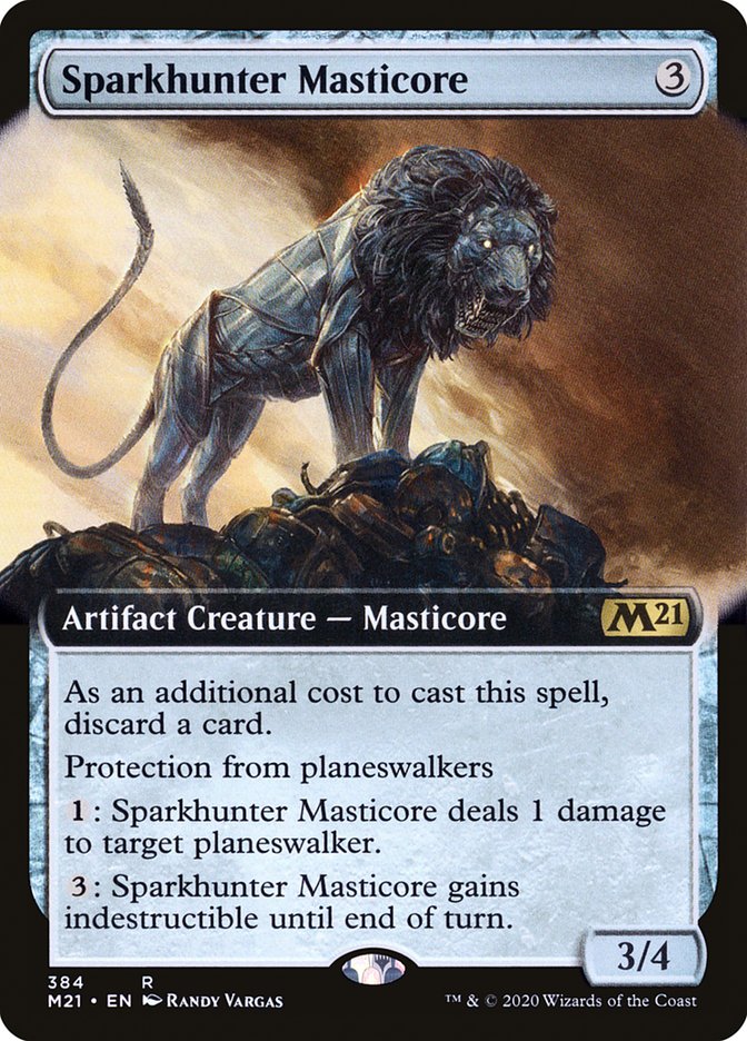 Sparkhunter Masticore (Extended Art) [Core Set 2021] | Good Games Adelaide SA