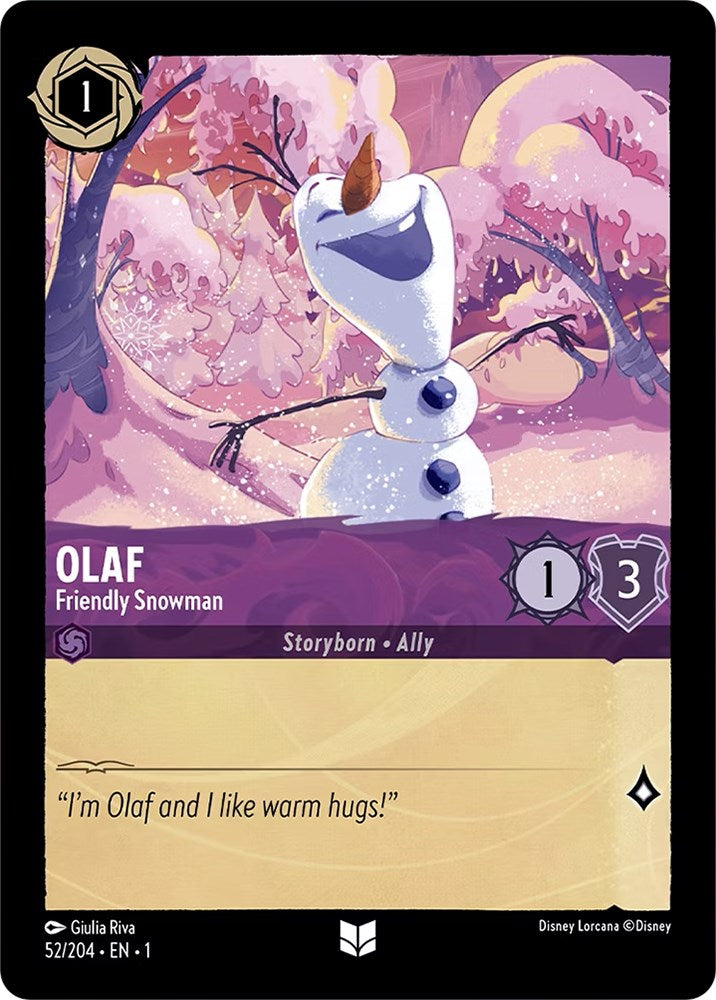 Olaf - Friendly Snowman (52/204) [The First Chapter] | Good Games Adelaide SA