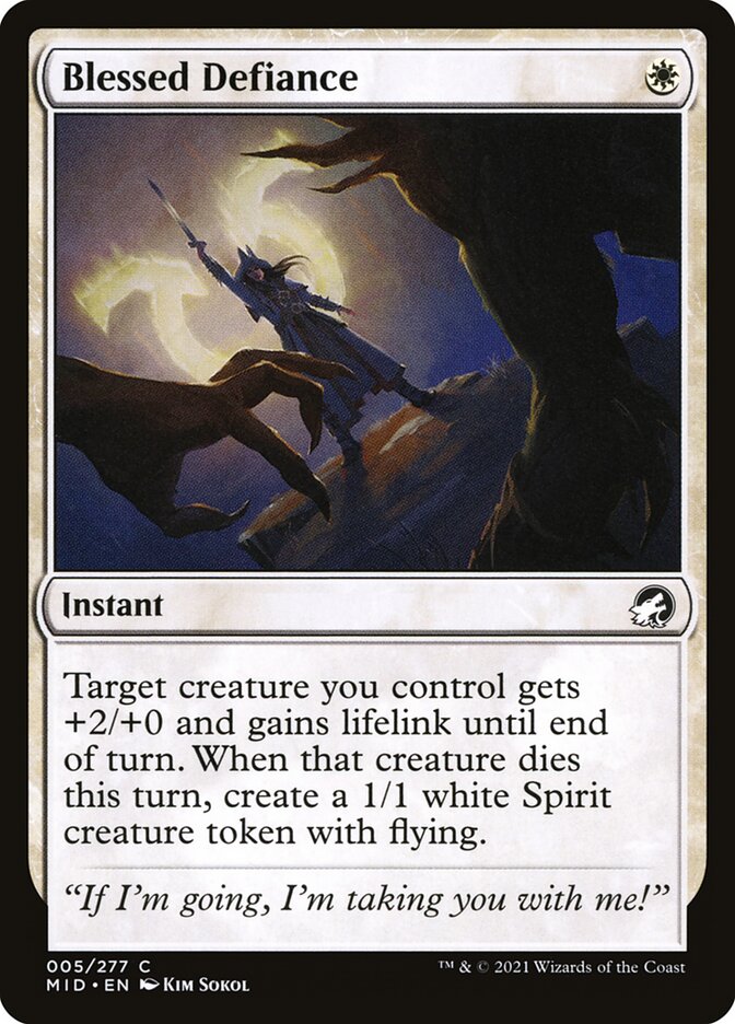 Blessed Defiance 5 (Innistrad: Midnight Hunt)  | Good Games Adelaide SA
