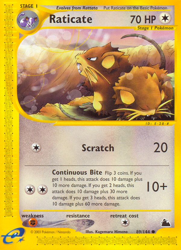 Raticate (89/144) [Skyridge] | Good Games Adelaide SA