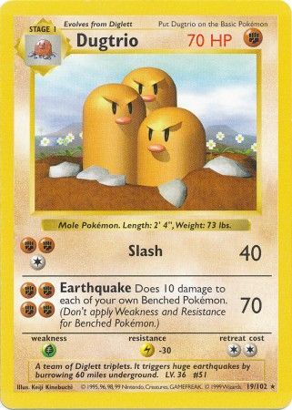 Dugtrio (19/102) [Base Set Shadowless Unlimited] | Good Games Adelaide SA