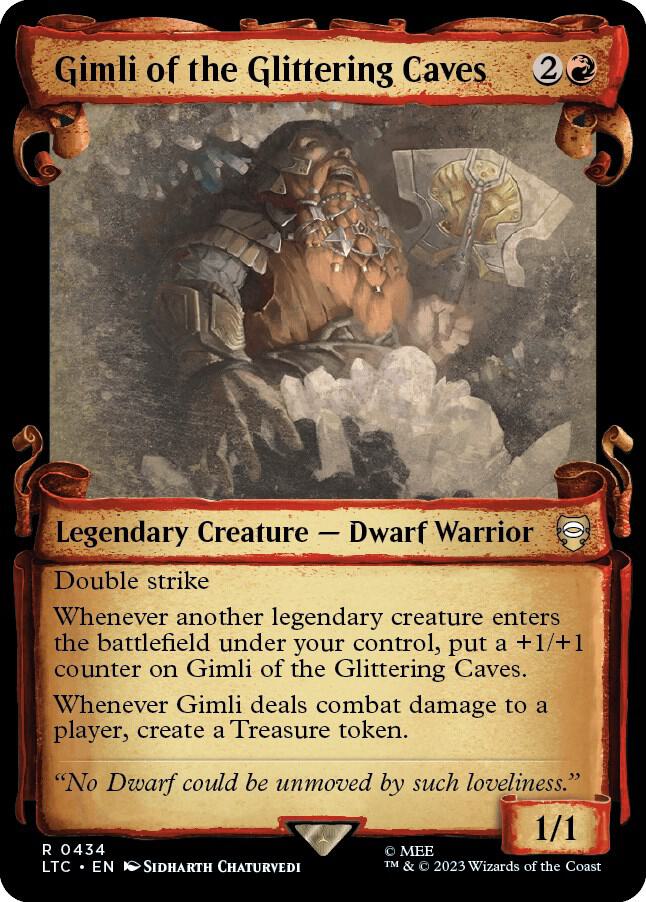 Gimli of the Glittering Caves 434 (Commander: The Lord of the Rings: Tales of Middle-earth)  - Showcase Scroll | Good Games Adelaide SA