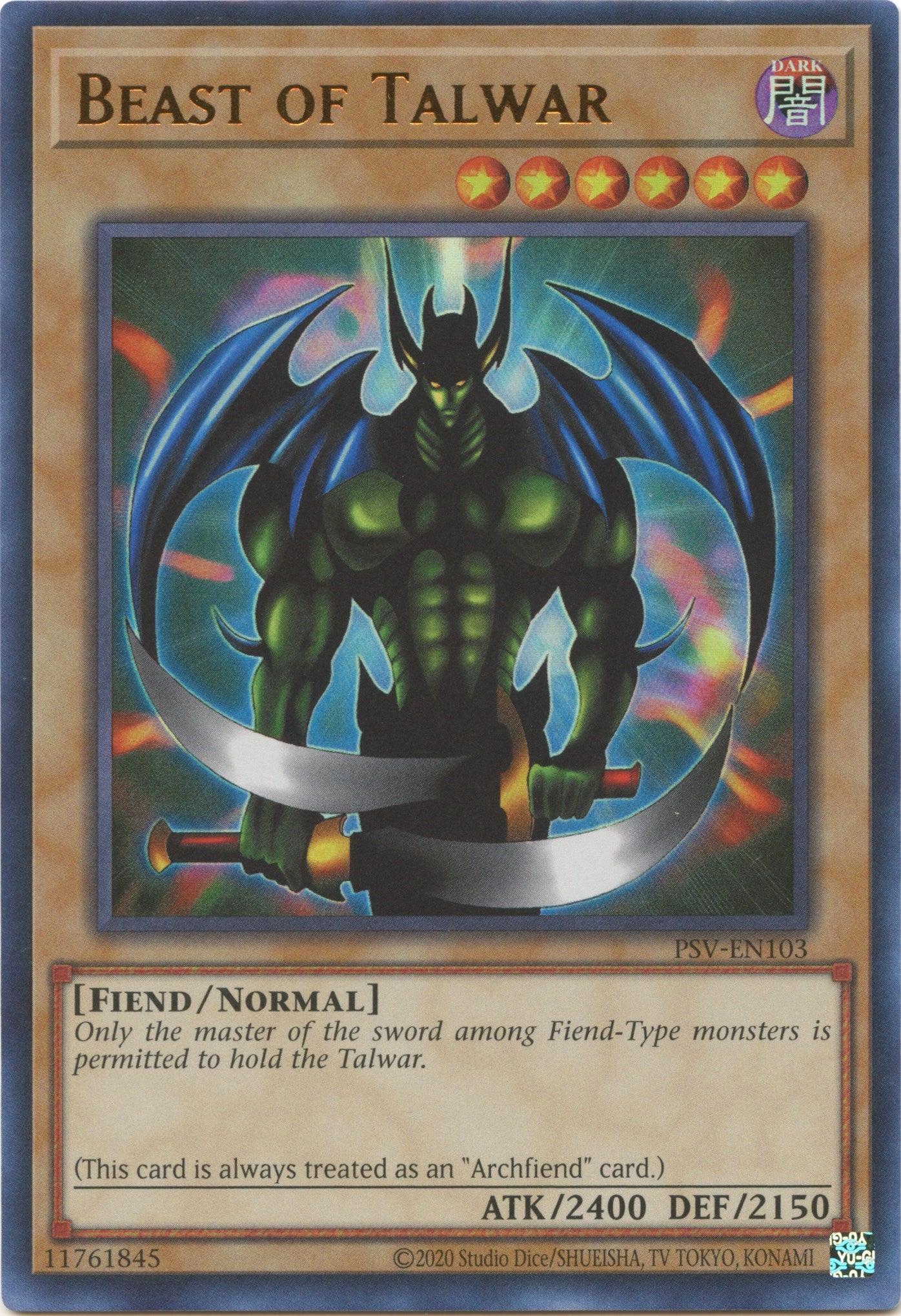 Beast of Talwar (25th Anniversary) [PSV-EN103] Ultra Rare | Good Games Adelaide SA