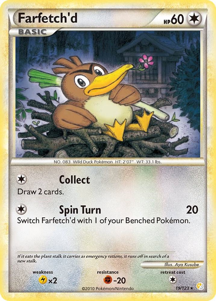 Farfetch'd 19/123 (HeartGold SoulSilver)  - Reverse Holofoil | Good Games Adelaide SA