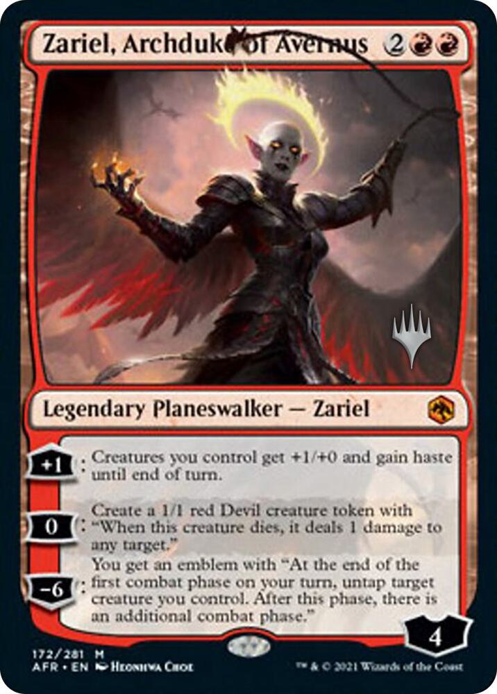 Zariel Archduke of Avernus 172 (Promo Pack: Adventures in the Forgotten Realms)  - Foil | Good Games Adelaide SA