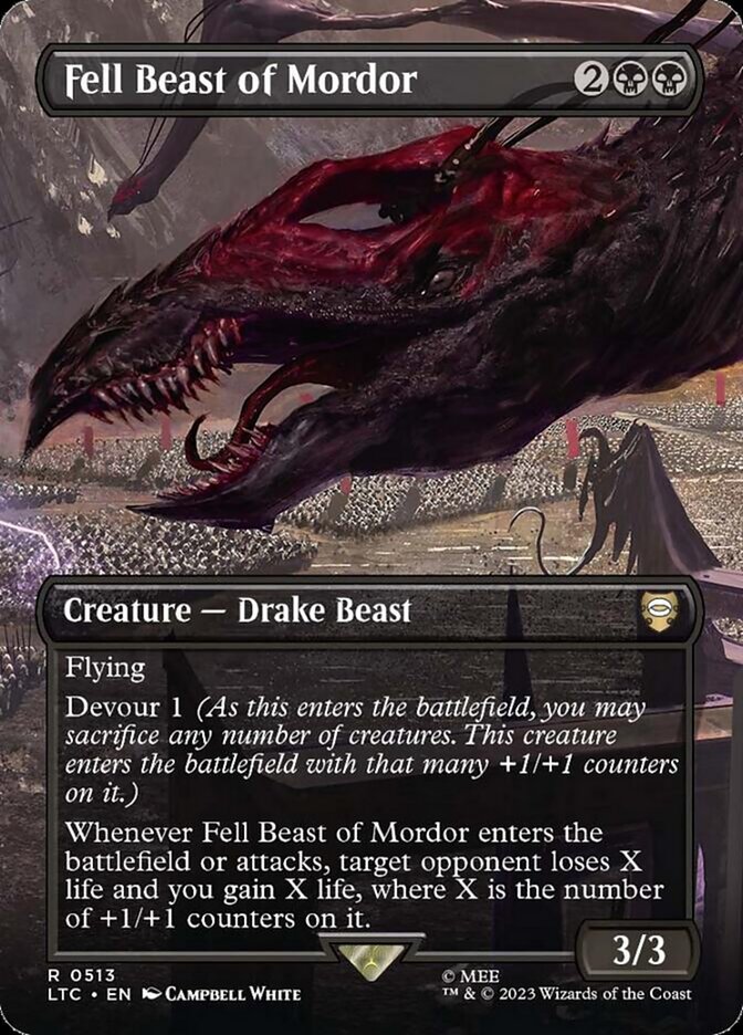 Fell Beast of Mordor 513 (Commander: The Lord of the Rings: Tales of Middle-earth)  - Borderless | Good Games Adelaide SA