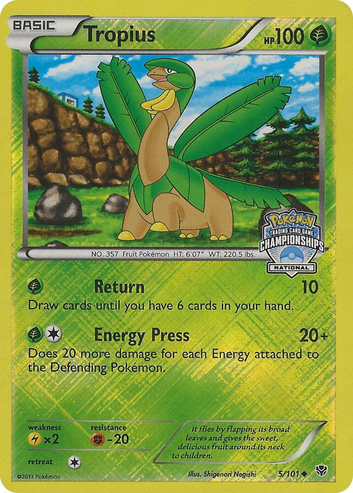 Tropius 5 101 National Championships 005/101 (League & Championship Cards)  - Reverse Holofoil | Good Games Adelaide SA