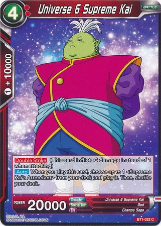 Universe 6 Supreme Kai [BT1-022] | Good Games Adelaide SA