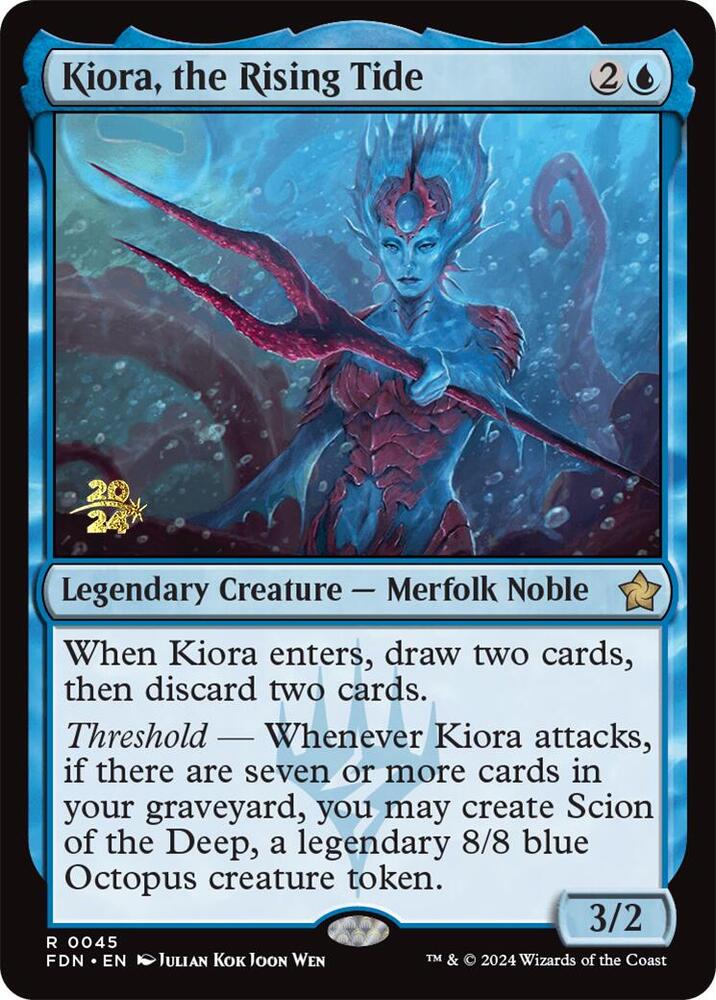 Kiora the Rising Tide 45 (Prerelease Cards)  - Foil | Good Games Adelaide SA