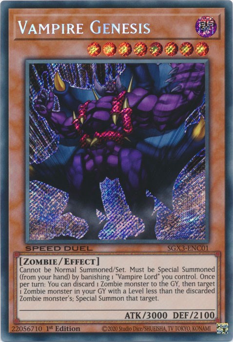 Vampire Genesis [SGX3-ENC01] Secret Rare | Good Games Adelaide SA
