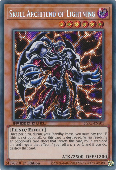 Skull Archfiend of Lightning [SGX3-ENE01] Secret Rare | Good Games Adelaide SA