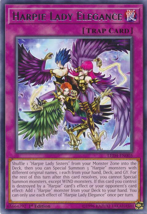 Harpie Lady Elegance [LED4-EN005] Rare | Good Games Adelaide SA