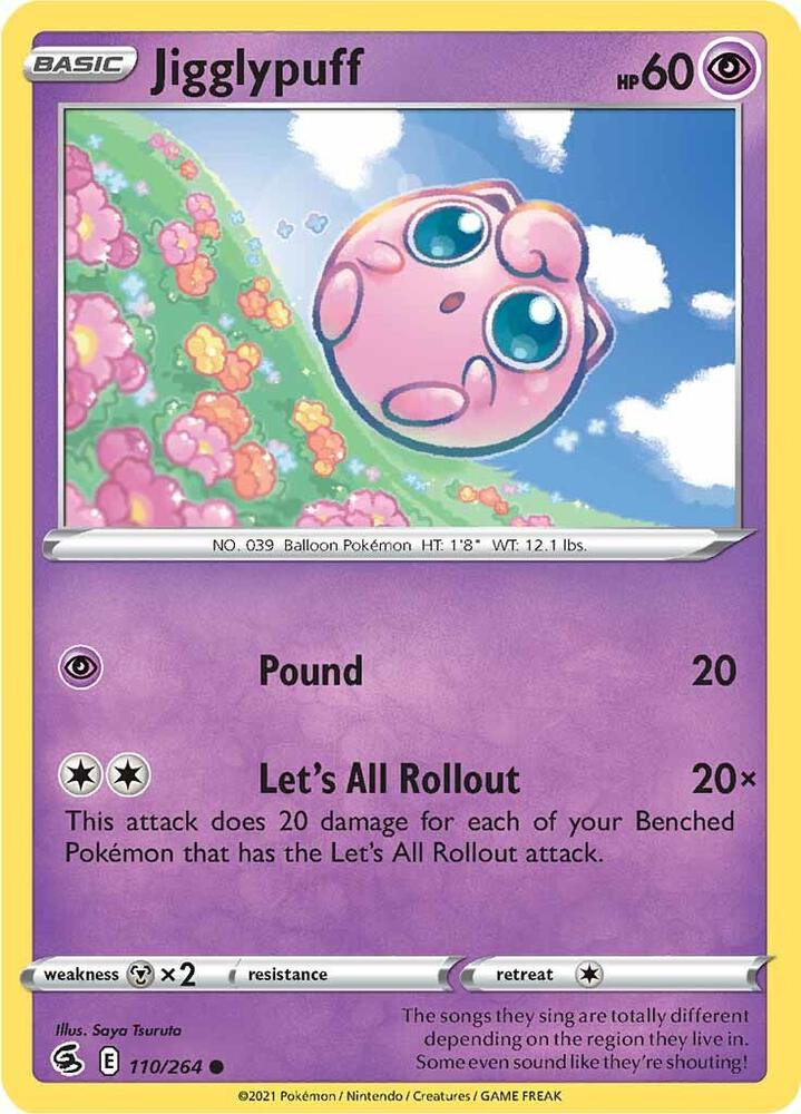 Jigglypuff 110/264 (SWSH08: Fusion Strike)  | Good Games Adelaide SA