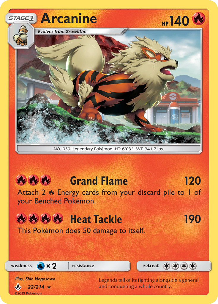 Arcanine (22/214) [Sun & Moon: Unbroken Bonds] | Good Games Adelaide SA