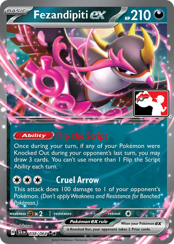 Fezandipiti ex Series 6/7 038/064 (Prize Pack Series Cards)  - Holofoil | Good Games Adelaide SA