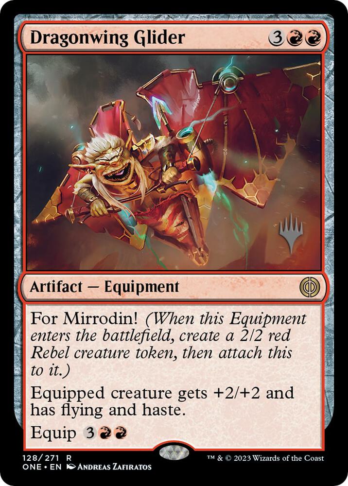 Dragonwing Glider 128p/160 (Promo Pack: Phyrexia: All Will Be One)  | Good Games Adelaide SA