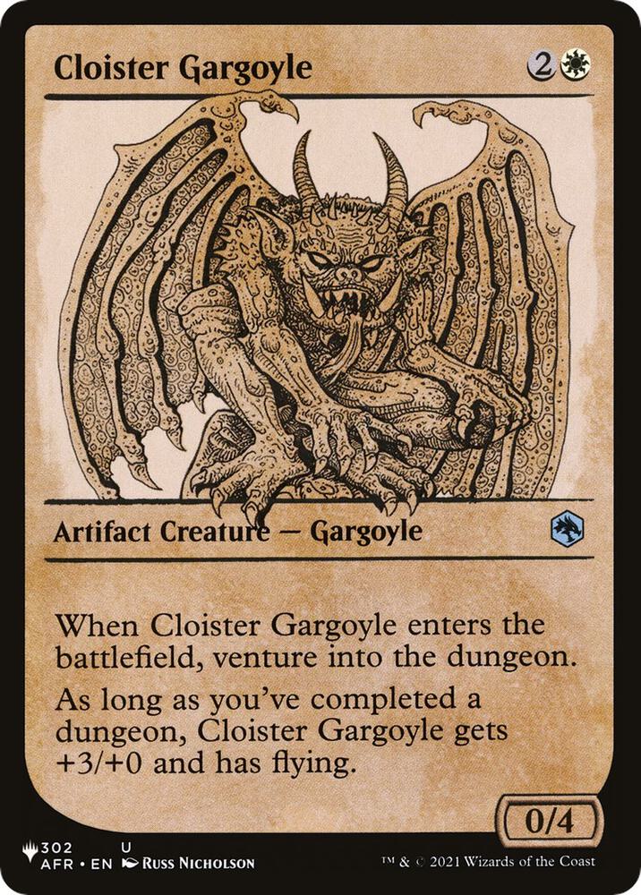 Cloister Gargoyle Showcase 302/281 (The List Reprints)  | Good Games Adelaide SA