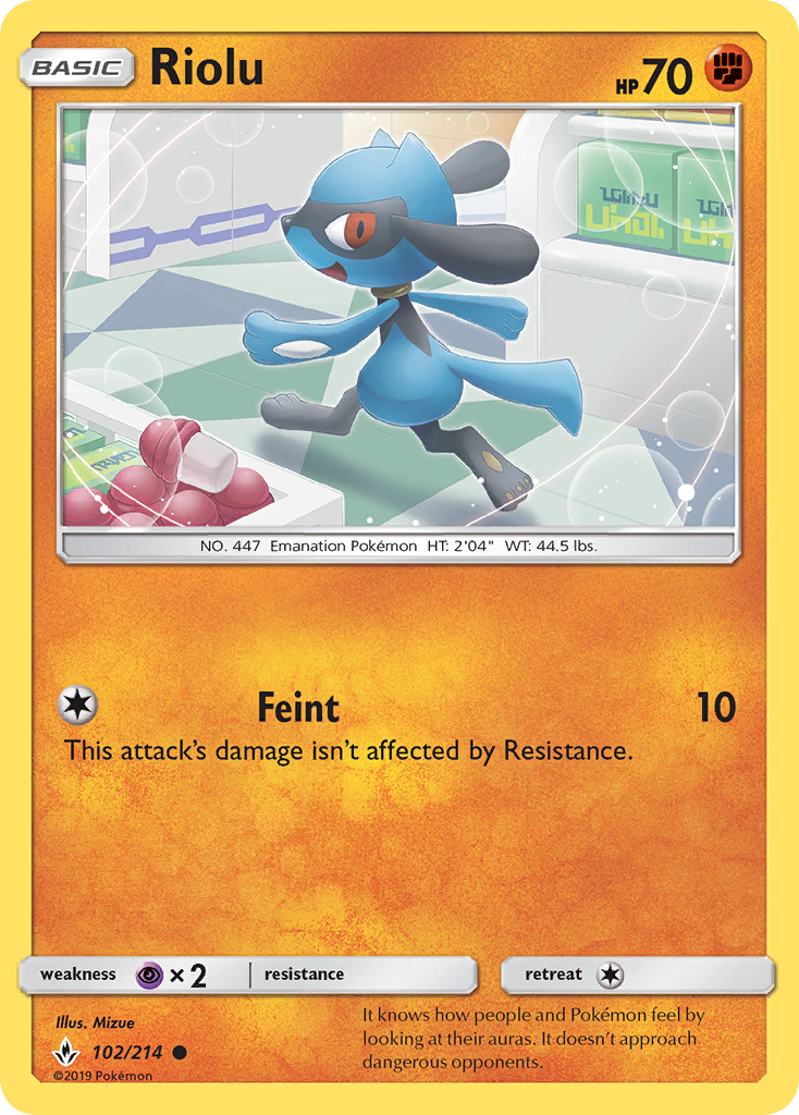Riolu (102/214) [Sun & Moon: Unbroken Bonds] | Good Games Adelaide SA