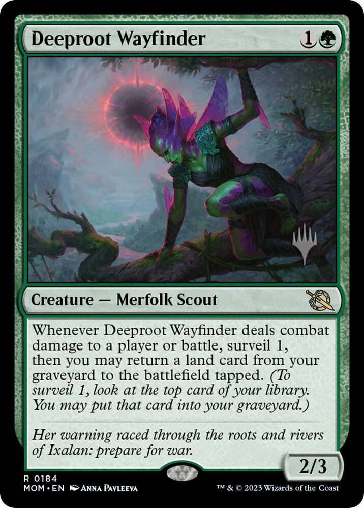 Deeproot Wayfinder 184 (Promo Pack: March of the Machine)  - Foil | Good Games Adelaide SA