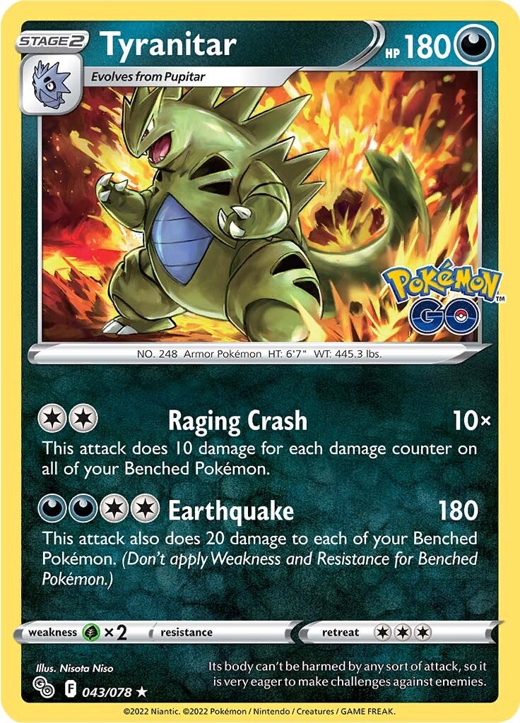 Tyranitar (043/078) [Pokémon GO] | Good Games Adelaide SA