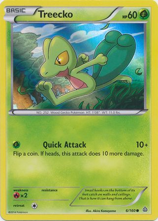 Treecko (6/160) (Sheen Holo) [XY: Primal Clash] | Good Games Adelaide SA