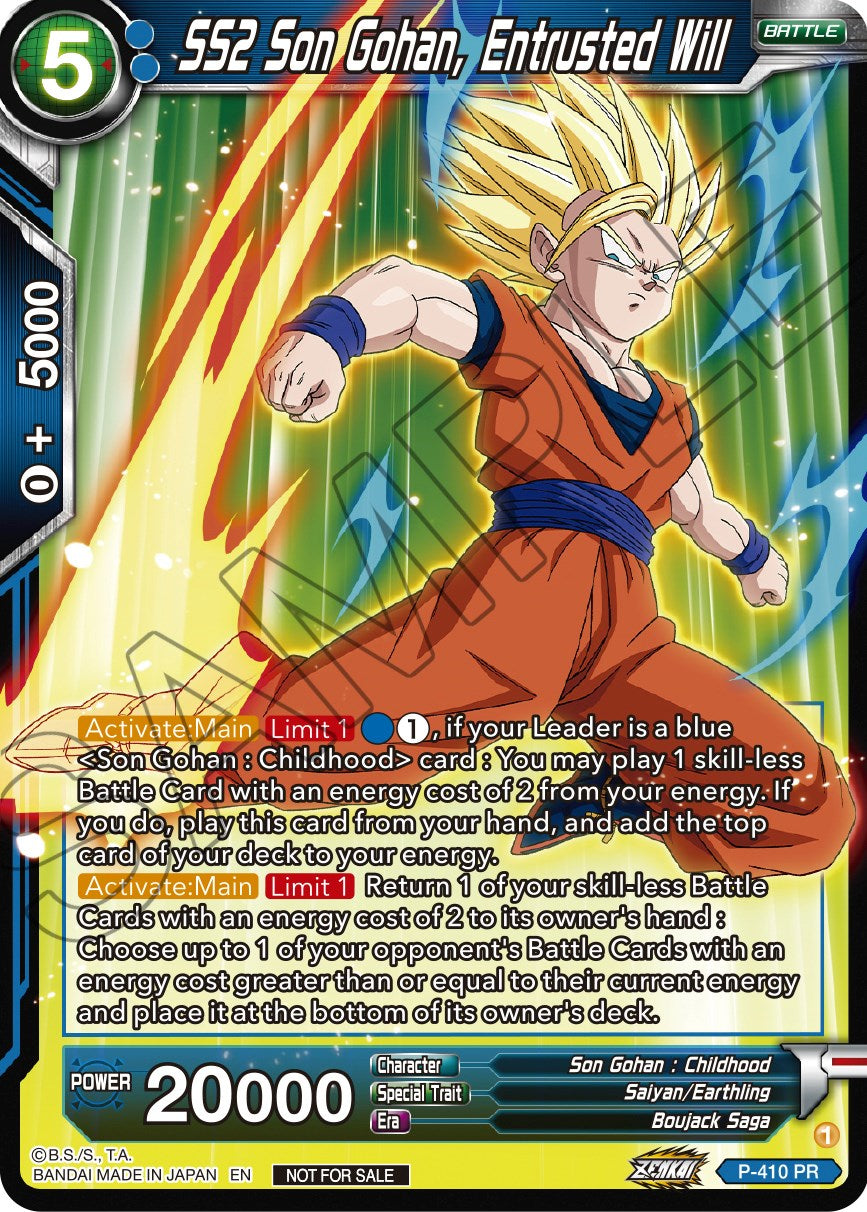 SS2 Son Gohan, Entrusted Will (P-410) [Promotion Cards] | Good Games Adelaide SA