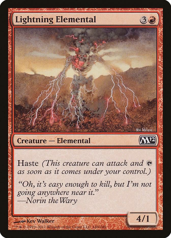 Lightning Elemental 149 (Magic 2012 (M12))  | Good Games Adelaide SA