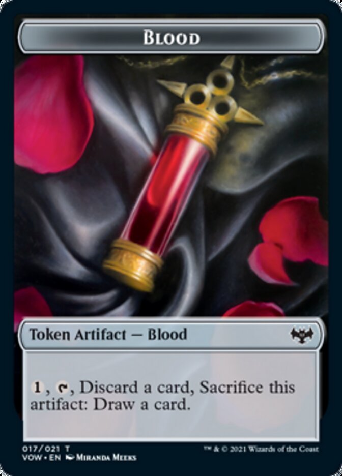 Blood // Vampire (007) Double-sided Token [Innistrad: Crimson Vow Tokens] | Good Games Adelaide SA