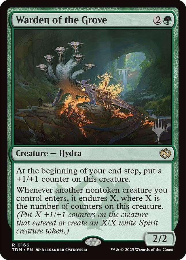 Warden of the Grove 166 (Promo Pack: Tarkir: Dragonstorm)  - Foil | Good Games Adelaide SA