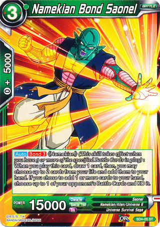 Namekian Bond Saonel (Starter Deck - The Guardian of Namekians) [SD4-05] | Good Games Adelaide SA
