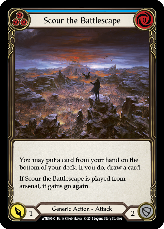 Scour the Battlescape (Blue) [WTR196-C] Alpha Print Rainbow Foil | Good Games Adelaide SA