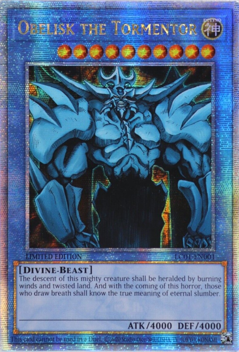 Obelisk the Tormentor (25th Anniversary) [LC01-EN001] Quarter Century Secret Rare | Good Games Adelaide SA