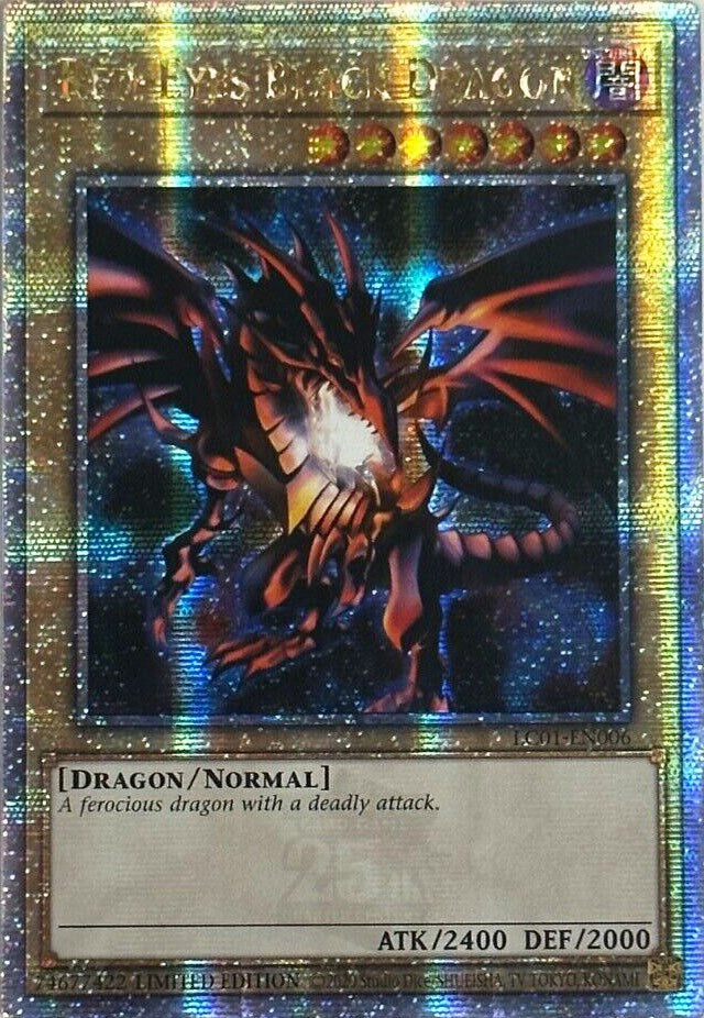 Red-Eyes Black Dragon (25th Anniversary) [LC01-EN006] Quarter Century Secret Rare | Good Games Adelaide SA