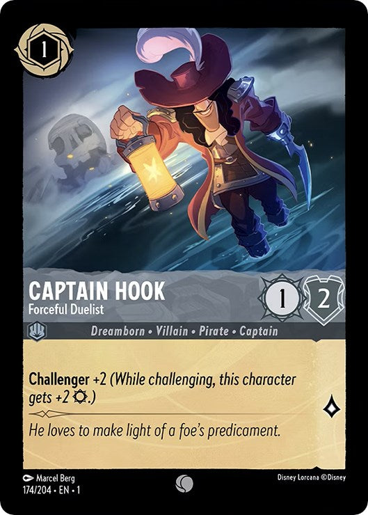 Captain Hook - Forceful Duelist (174/204) [The First Chapter] | Good Games Adelaide SA