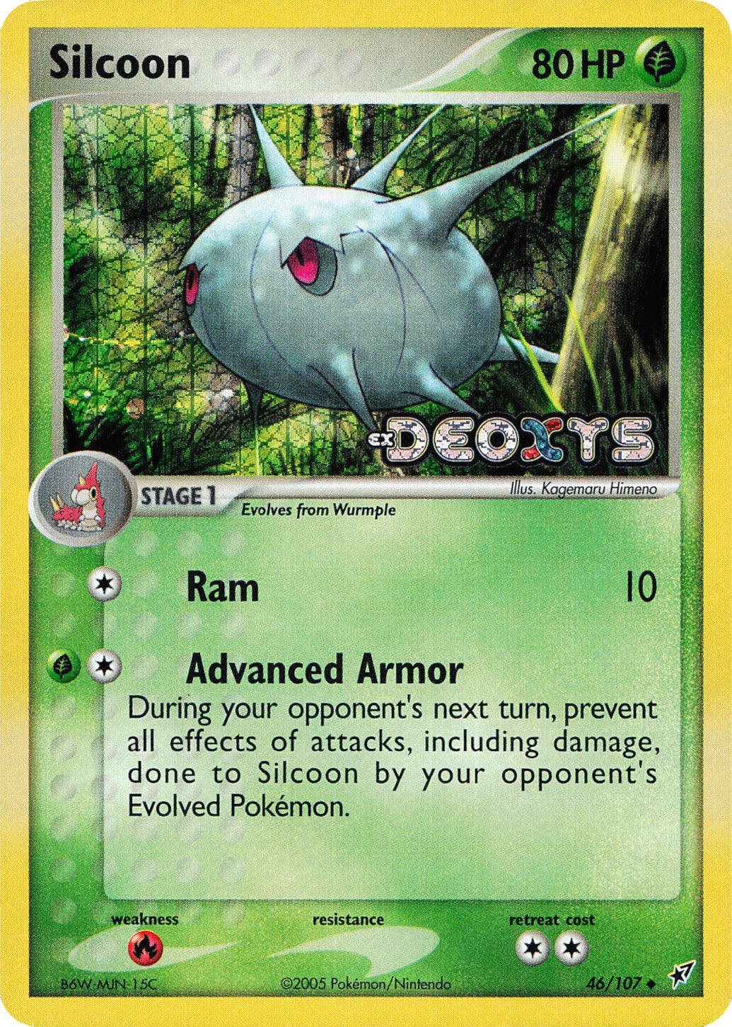 Silcoon (46/107) (Stamped) [EX: Deoxys] | Good Games Adelaide SA