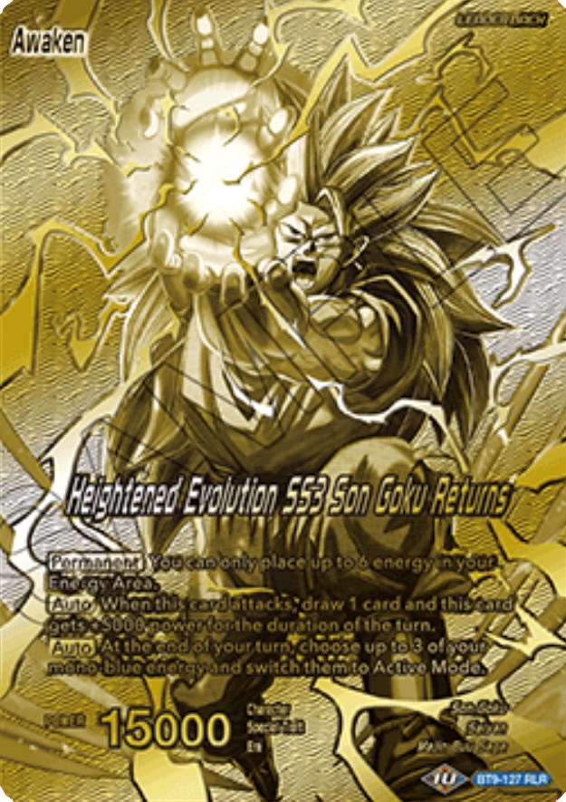 Son Goku // Heightened Evolution SS3 Son Goku Returns (Championship 2023 Golden Card Vol.1) (BT9-127) [Tournament Promotion Cards] | Good Games Adelaide SA