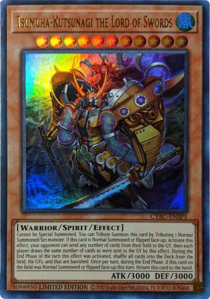Tsumuha-Kutsunagi the Lord of Swords [CYAC-ENSP1] Ultra Rare | Good Games Adelaide SA