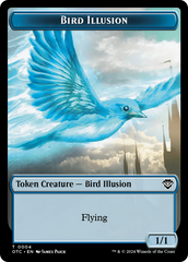 Dragon Elemental // Bird Illusion Double-Sided Token [Outlaws of Thunder Junction Commander Tokens] | Good Games Adelaide SA