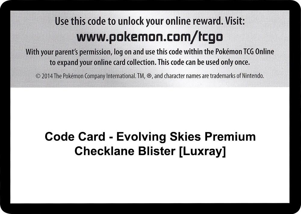 Code Card Evolving Skies Premium Checklane Blister Luxray  (SWSH07: Evolving Skies)  | Good Games Adelaide SA