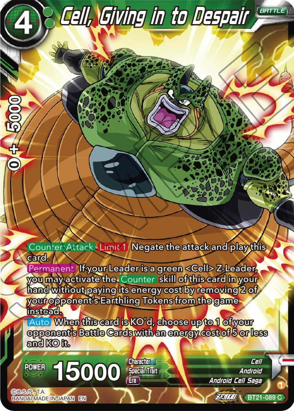 Cell, Giving in to Despair (BT21-089) [ZENKAI Series: Set 04] | Good Games Adelaide SA