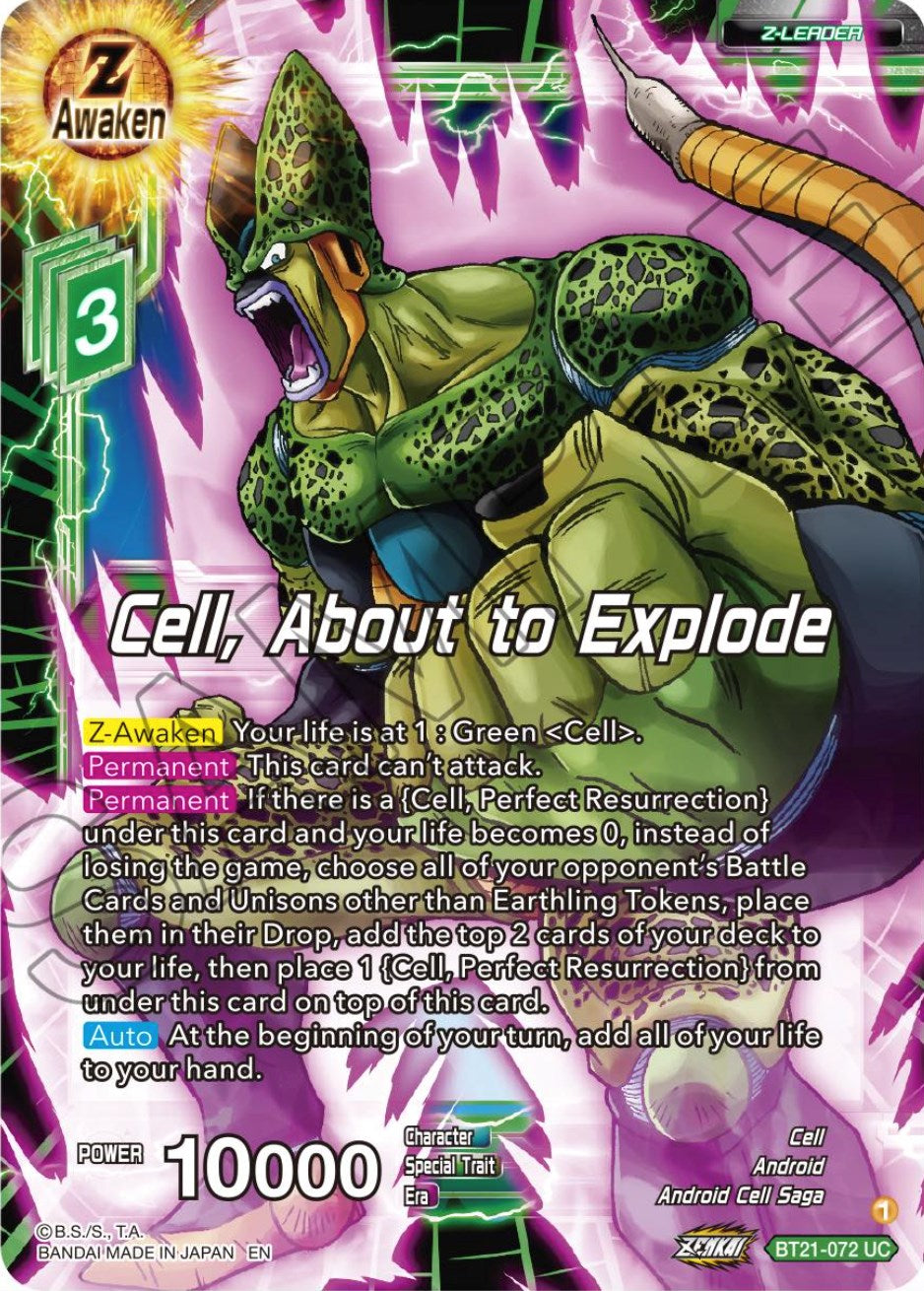 Cell, About to Explode (BT21-072) [ZENKAI Series: Set 04] | Good Games Adelaide SA